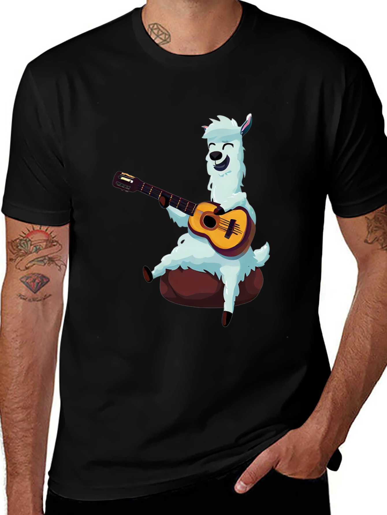 Llama Guitar Player T-Shirt