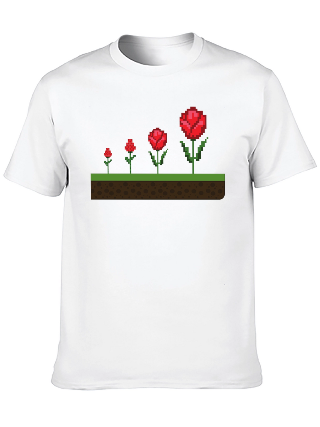 Pixel Rose Evolution Black T-Shirt
