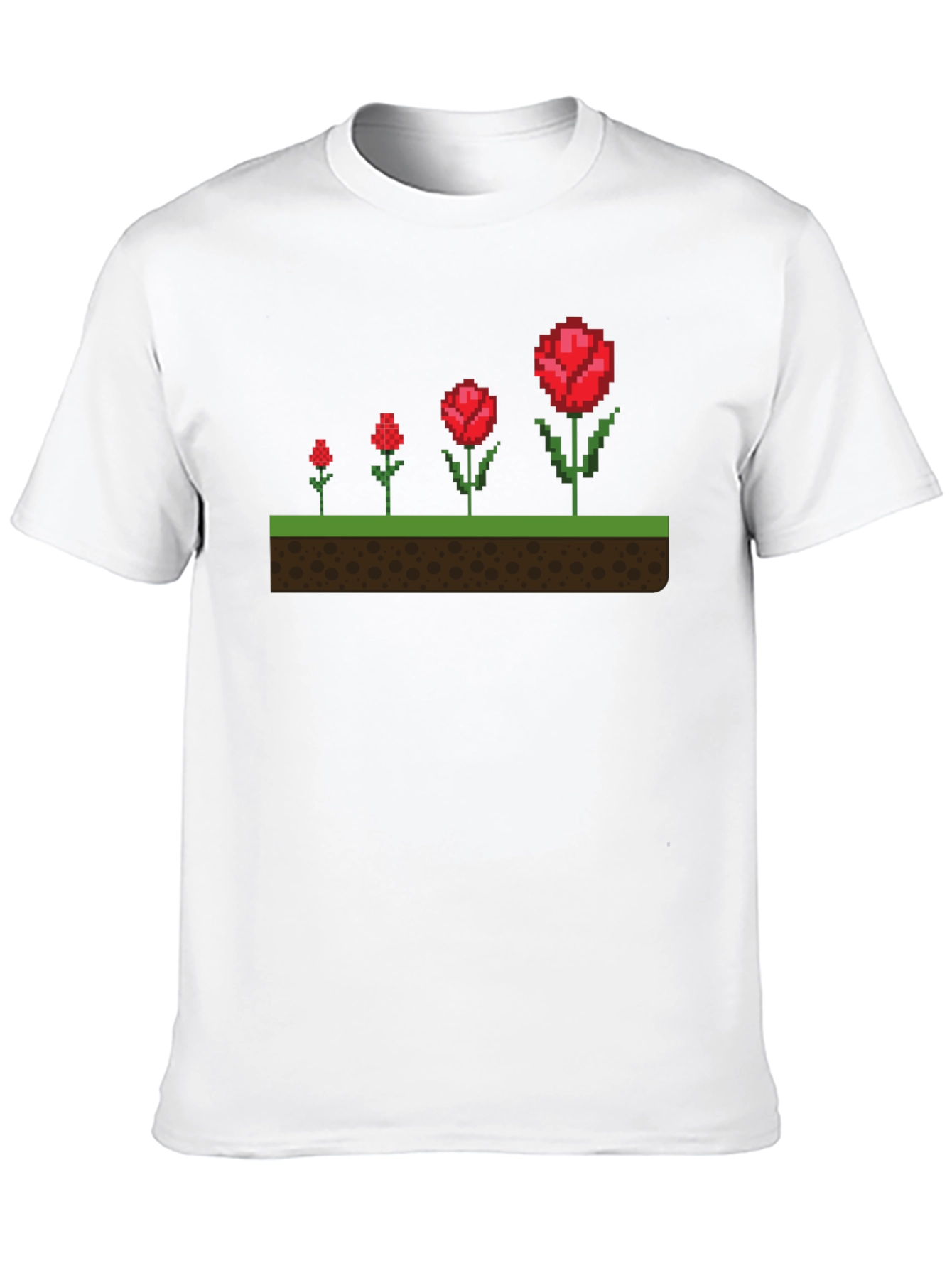 Pixel Rose Evolution Black T-Shirt