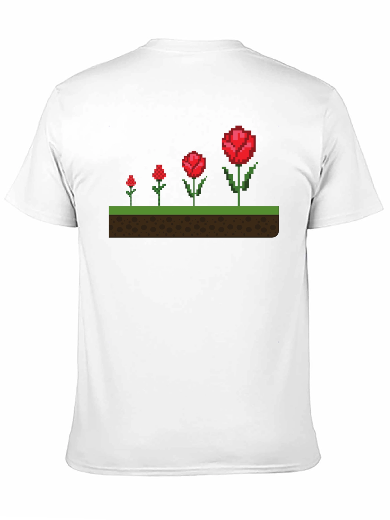 Pixel Rose Evolution Black T-Shirt