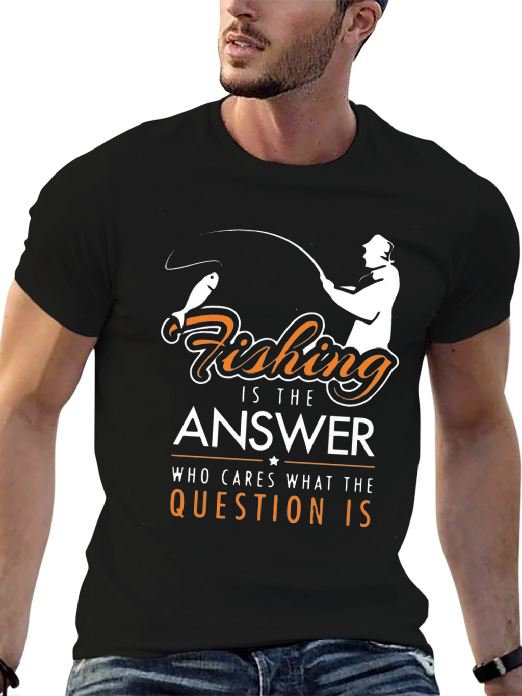Fishing is the Answer Graphic T-Shirt