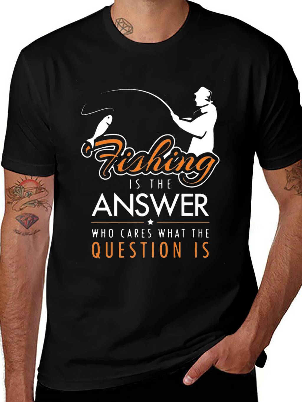 Fishing is the Answer Graphic T-Shirt