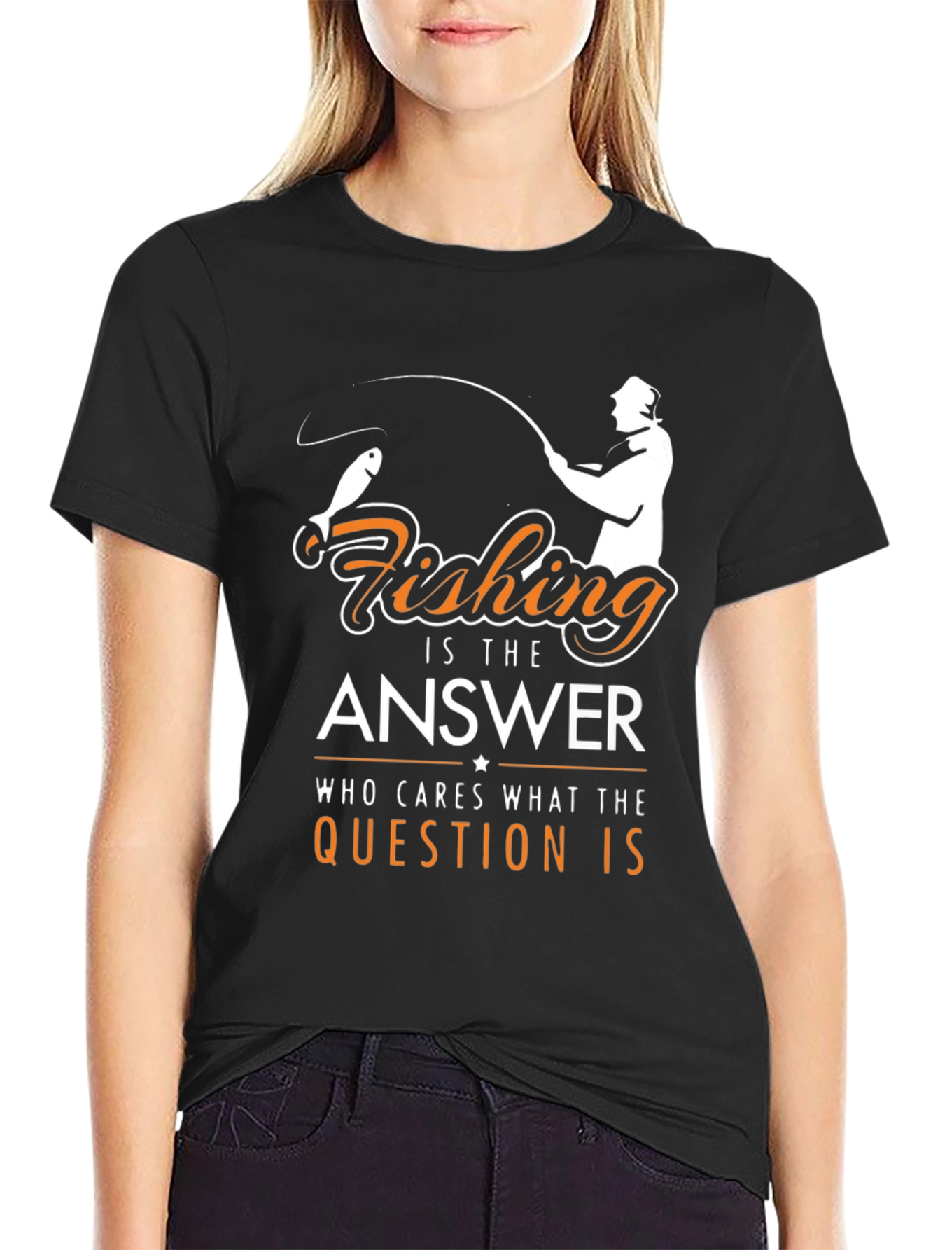 Fishing is the Answer Graphic T-Shirt