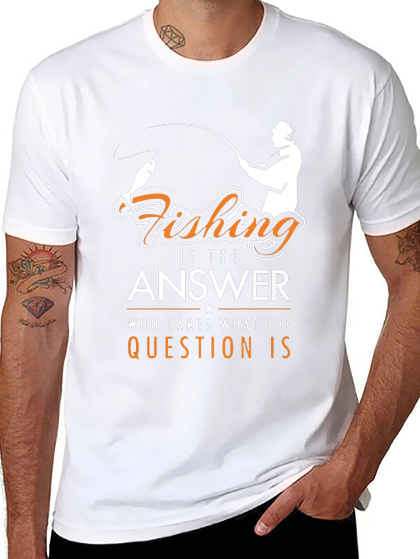 Fishing is the Answer Graphic T-Shirt