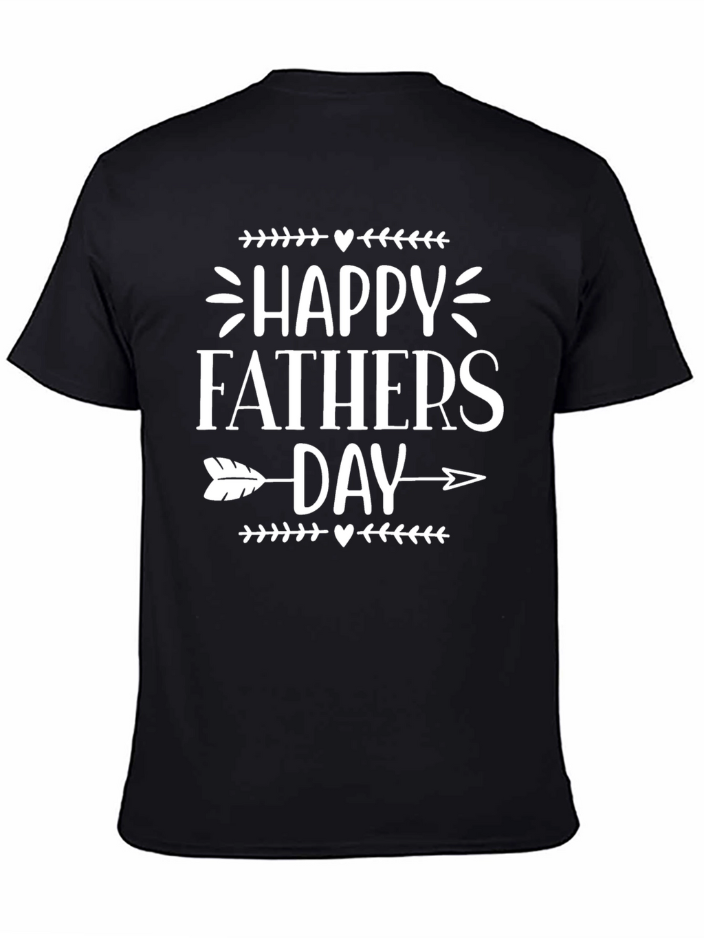 Happy Fathers Day Black Graphic T-Shirt