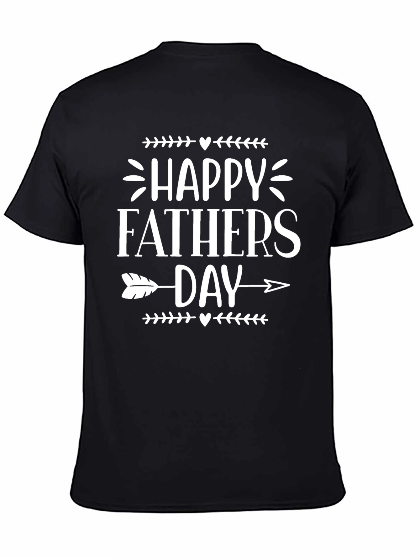 Happy Fathers Day Black Graphic T-Shirt