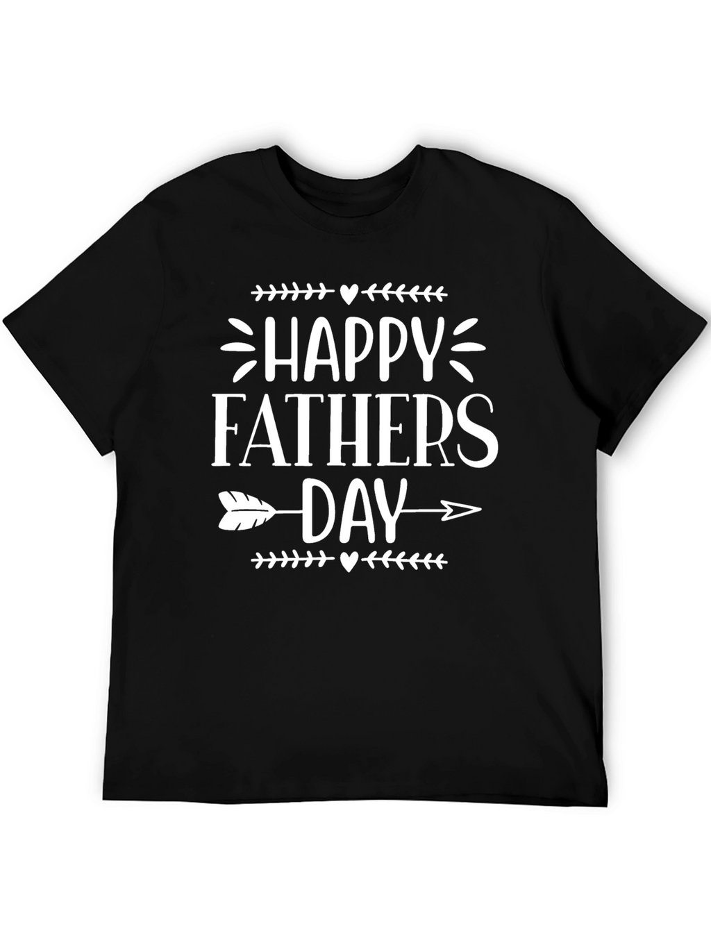 Happy Fathers Day Black Graphic T-Shirt