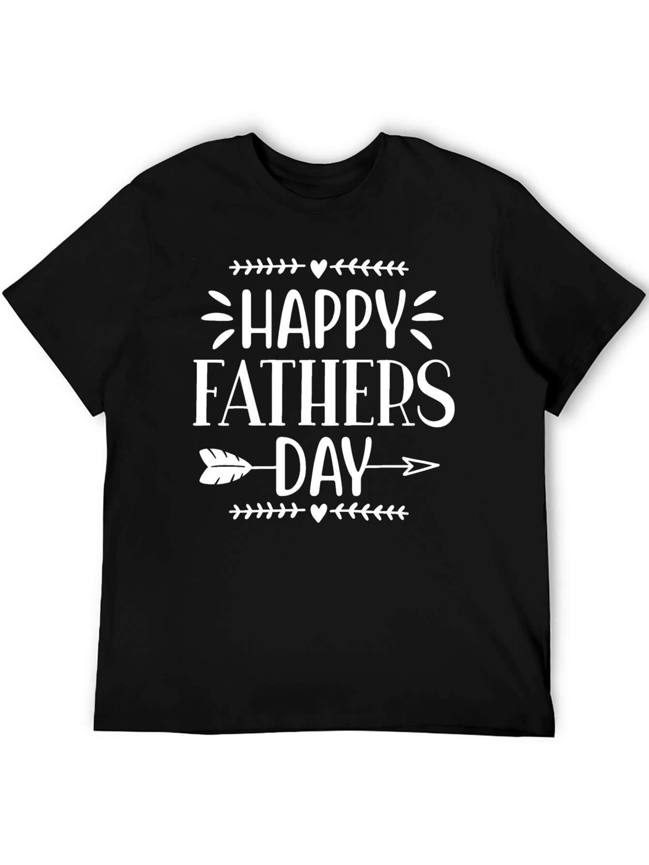 Happy Fathers Day Black Graphic T-Shirt