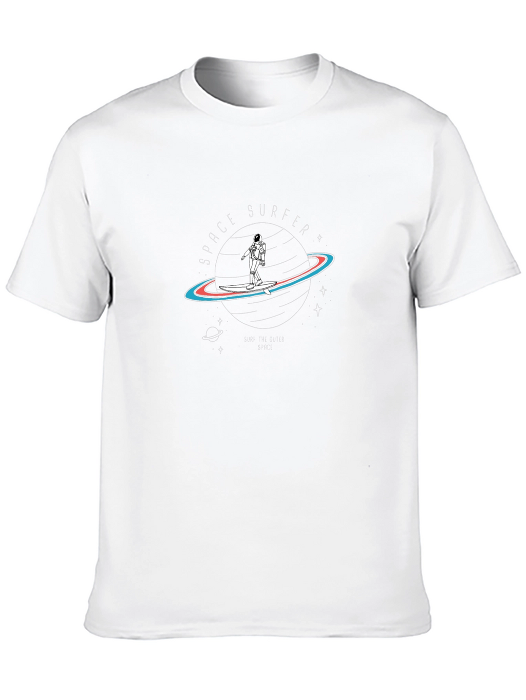 Space Surfer Graphic Tee - Outer Space Adventure Shirt