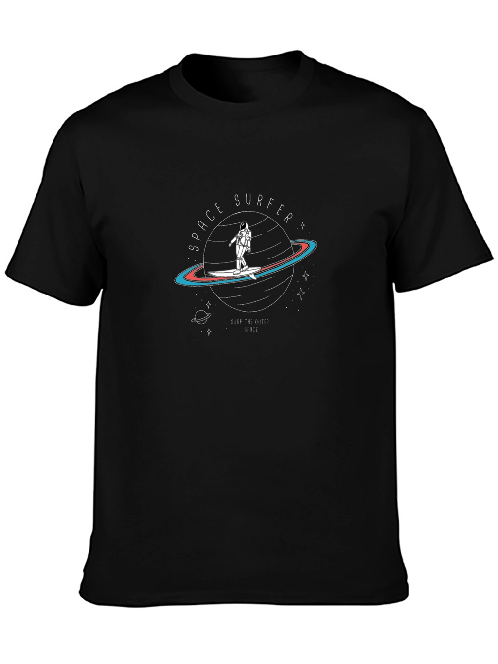 Space Surfer Graphic Tee - Outer Space Adventure Shirt