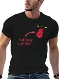 Cheese Pump Funny T-Shirt - Novelty Graphic Tee