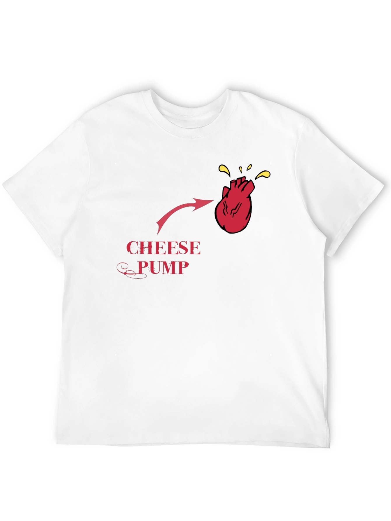 Cheese Pump Funny T-Shirt - Novelty Graphic Tee