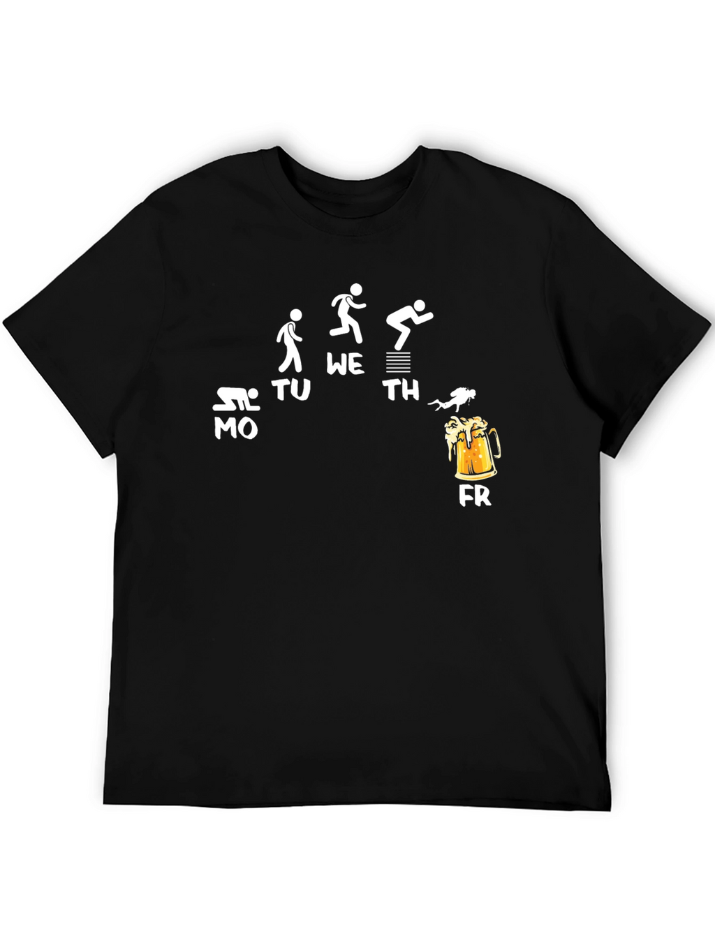 Work Week Beer Friday Black T-Shirt