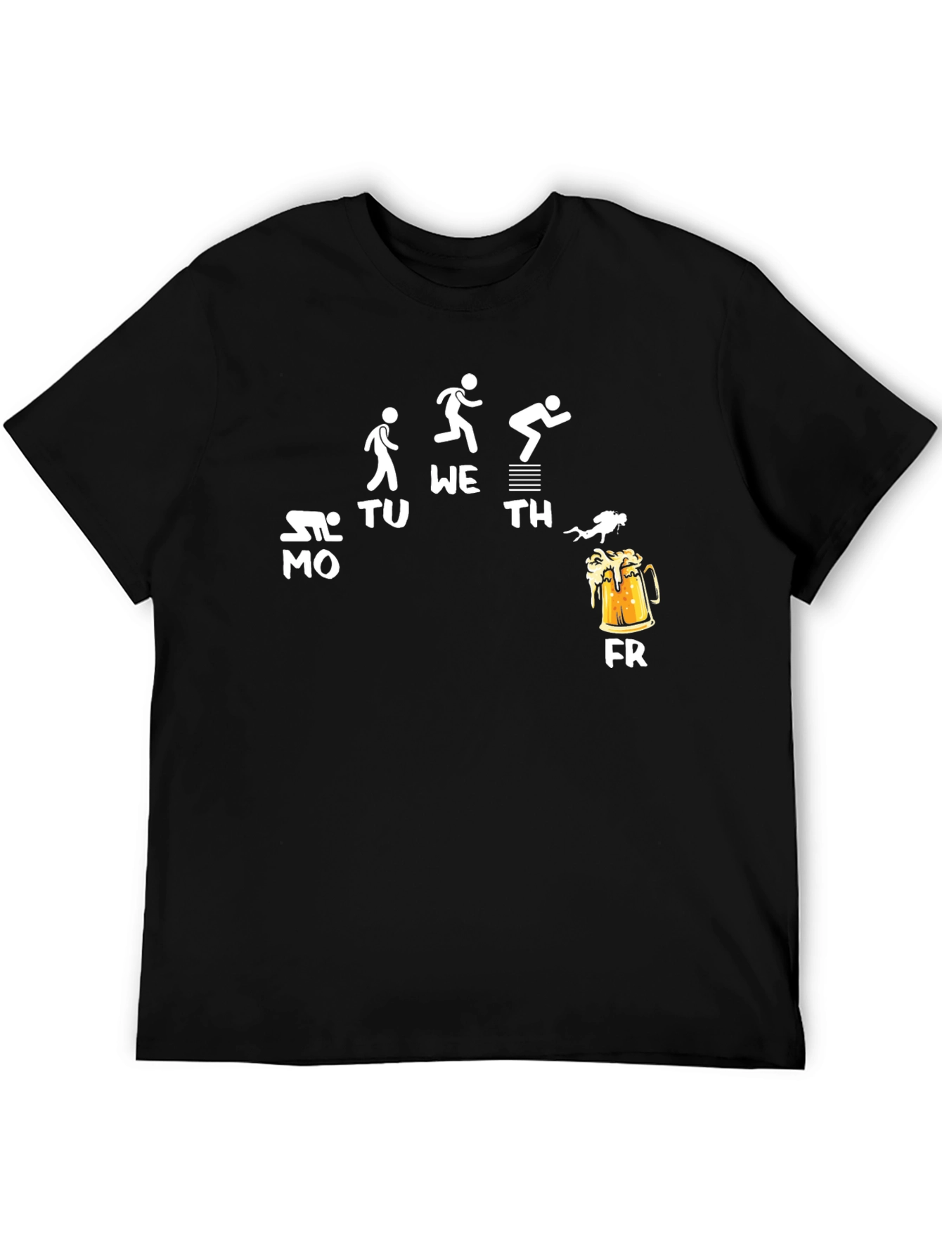 Work Week Beer Friday Black T-Shirt