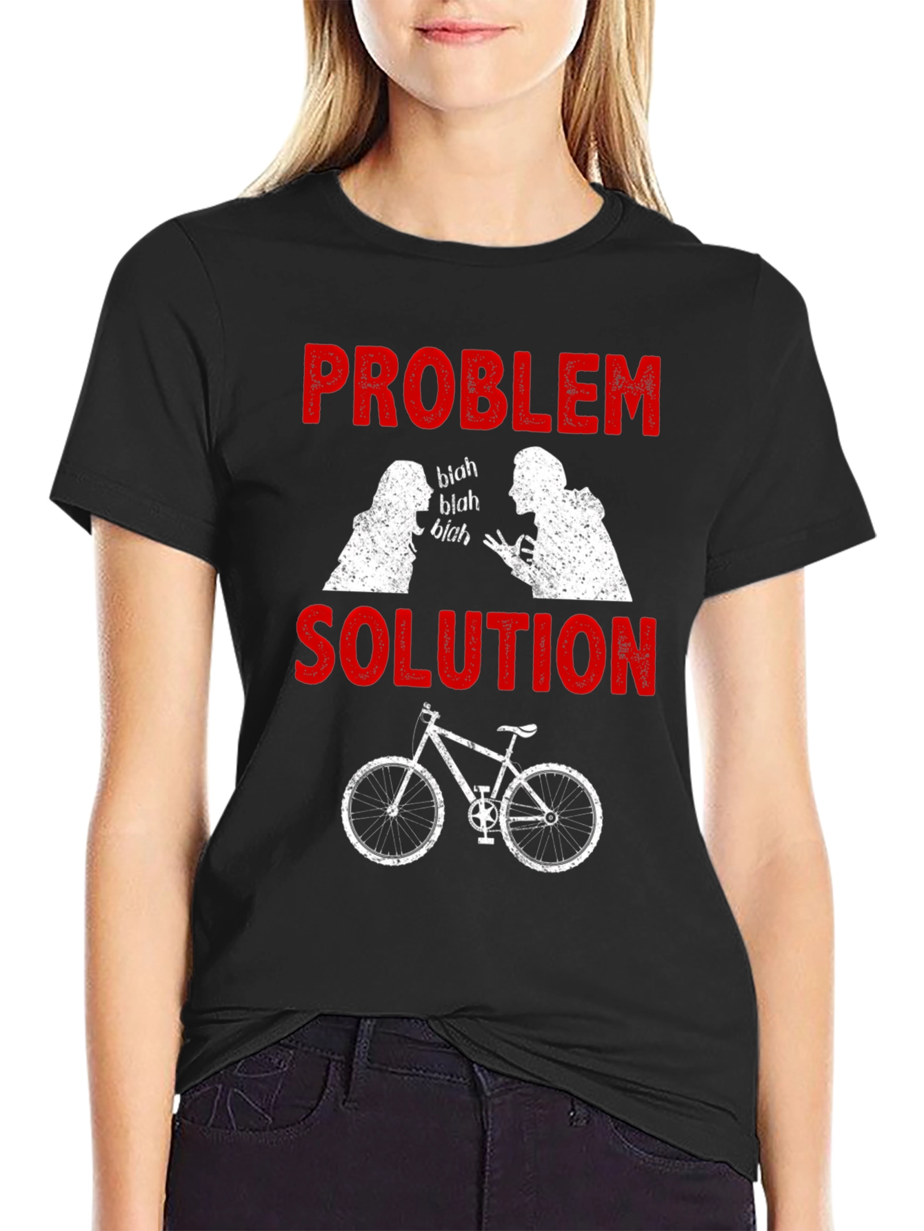 Problem Solution Bicycle Humor T-Shirt