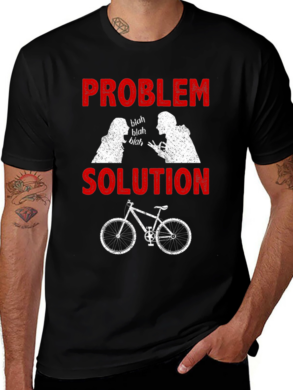 Problem Solution Bicycle Humor T-Shirt