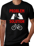 Problem Solution Bicycle Humor T-Shirt