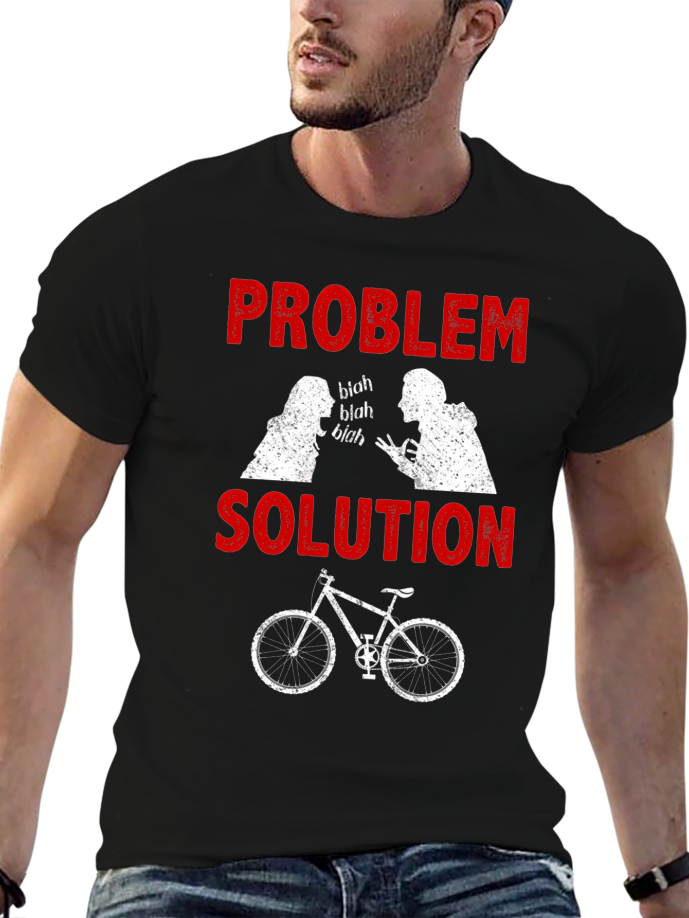 Problem Solution Bicycle Humor T-Shirt
