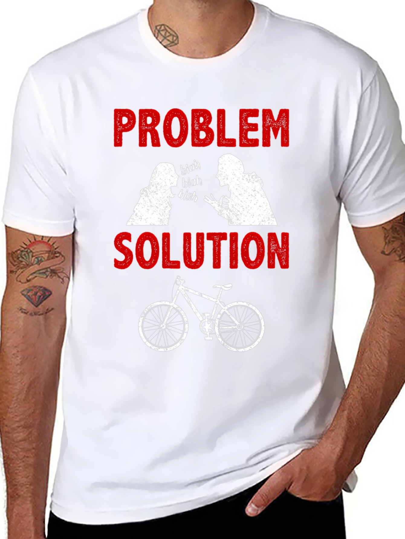Problem Solution Bicycle Humor T-Shirt