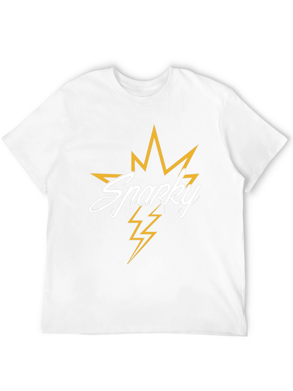 Sparky Graphic Tee - Black Cotton Lightning Bolt T-Shirt