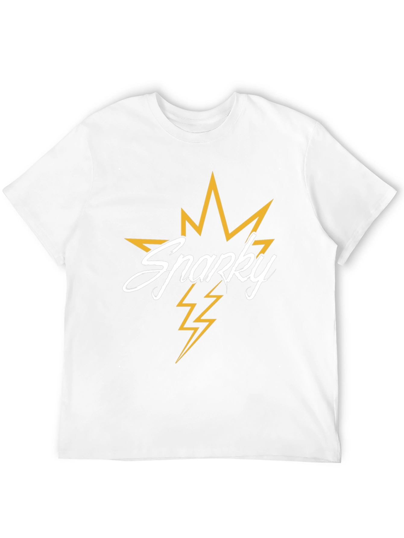 Sparky Graphic Tee - Black Cotton Lightning Bolt T-Shirt
