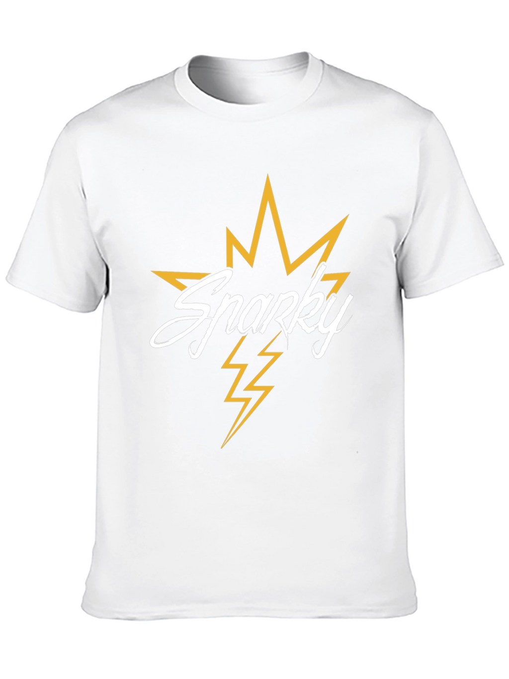 Sparky Graphic Tee - Black Cotton Lightning Bolt T-Shirt