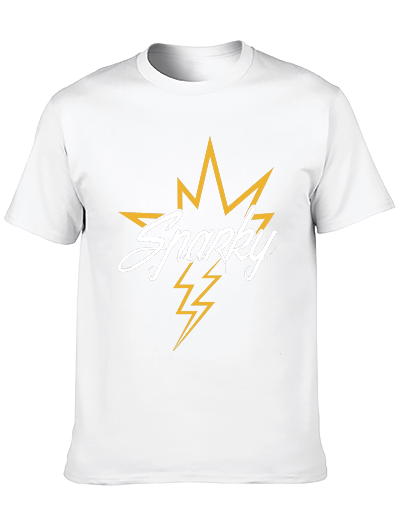 Sparky Graphic Tee - Black Cotton Lightning Bolt T-Shirt