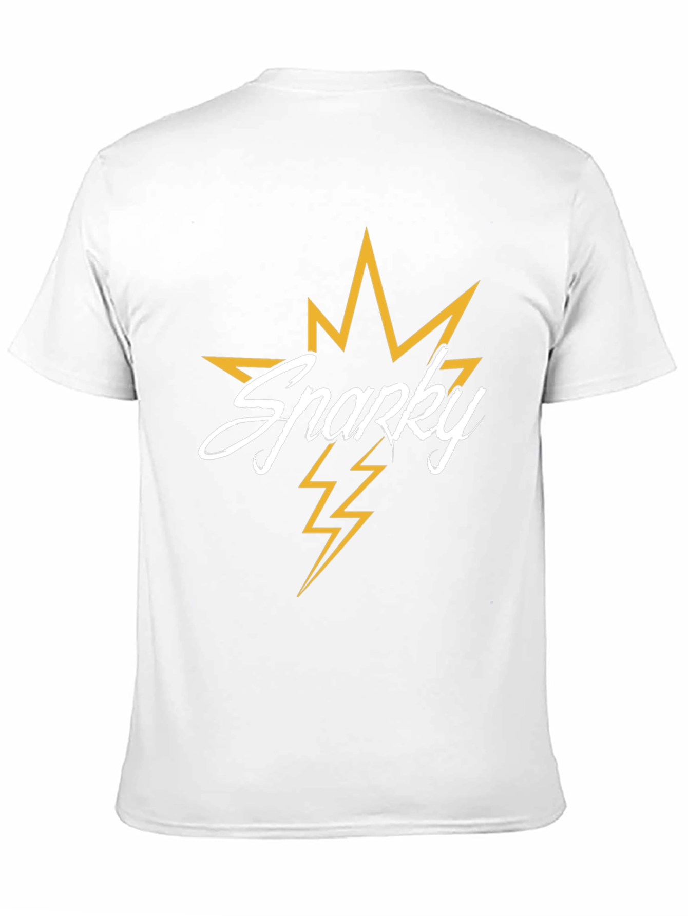 Sparky Graphic Tee - Black Cotton Lightning Bolt T-Shirt