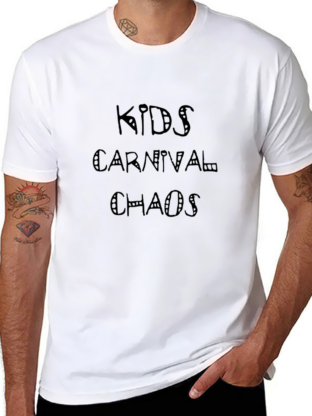 Kids Carnival Chaos Black Graphic Tee