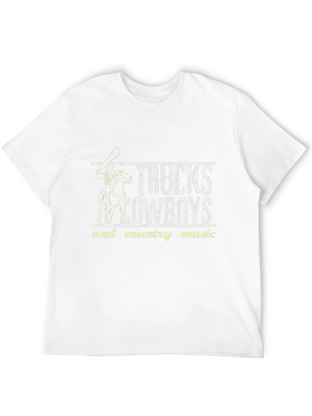 Trucks Cowboys Country Music Black Graphic Tee