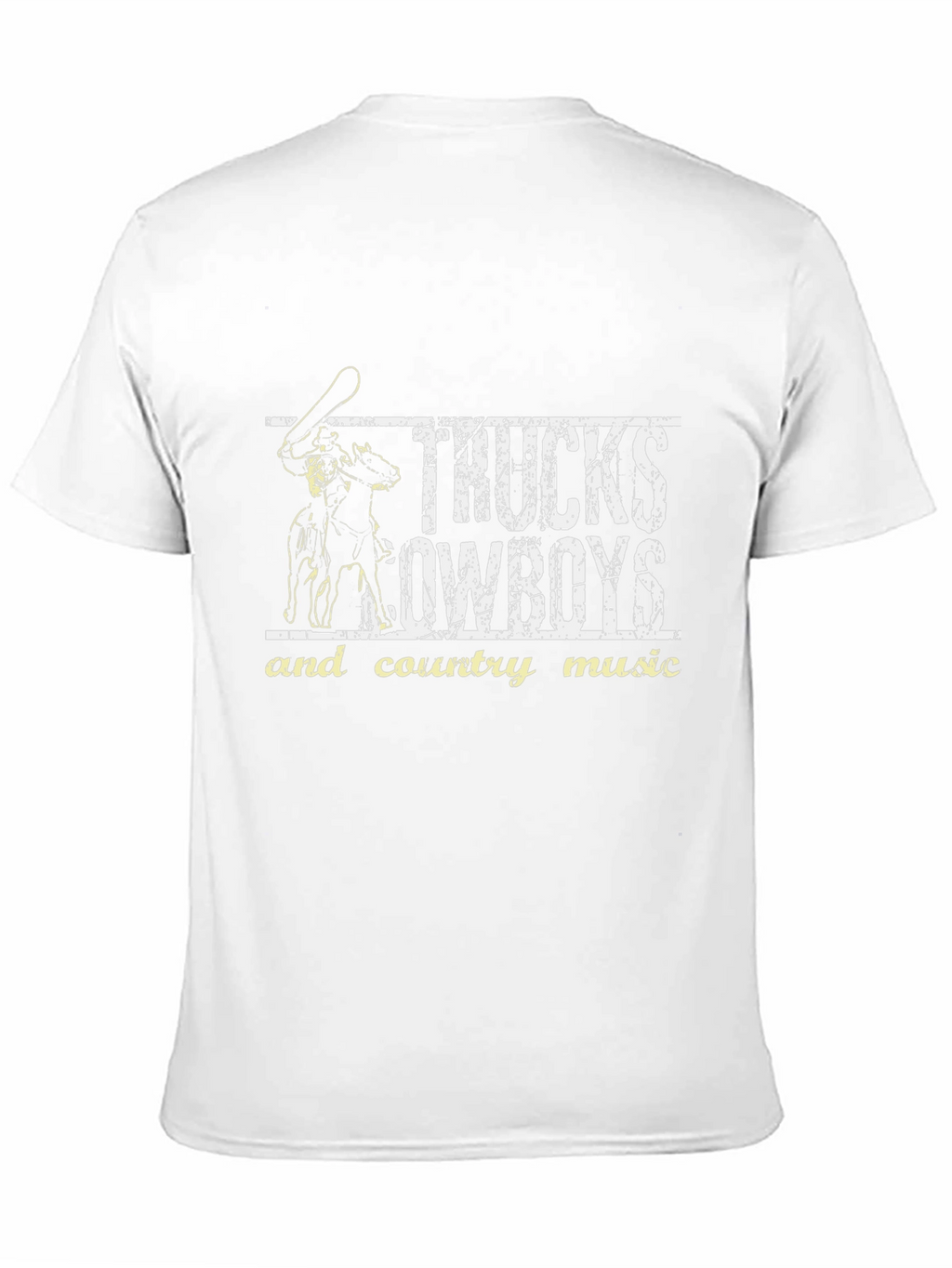 Trucks Cowboys Country Music Black Graphic Tee