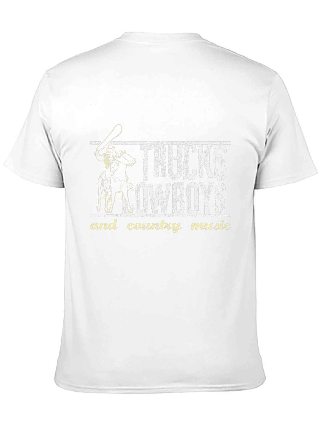 Trucks Cowboys Country Music Black Graphic Tee