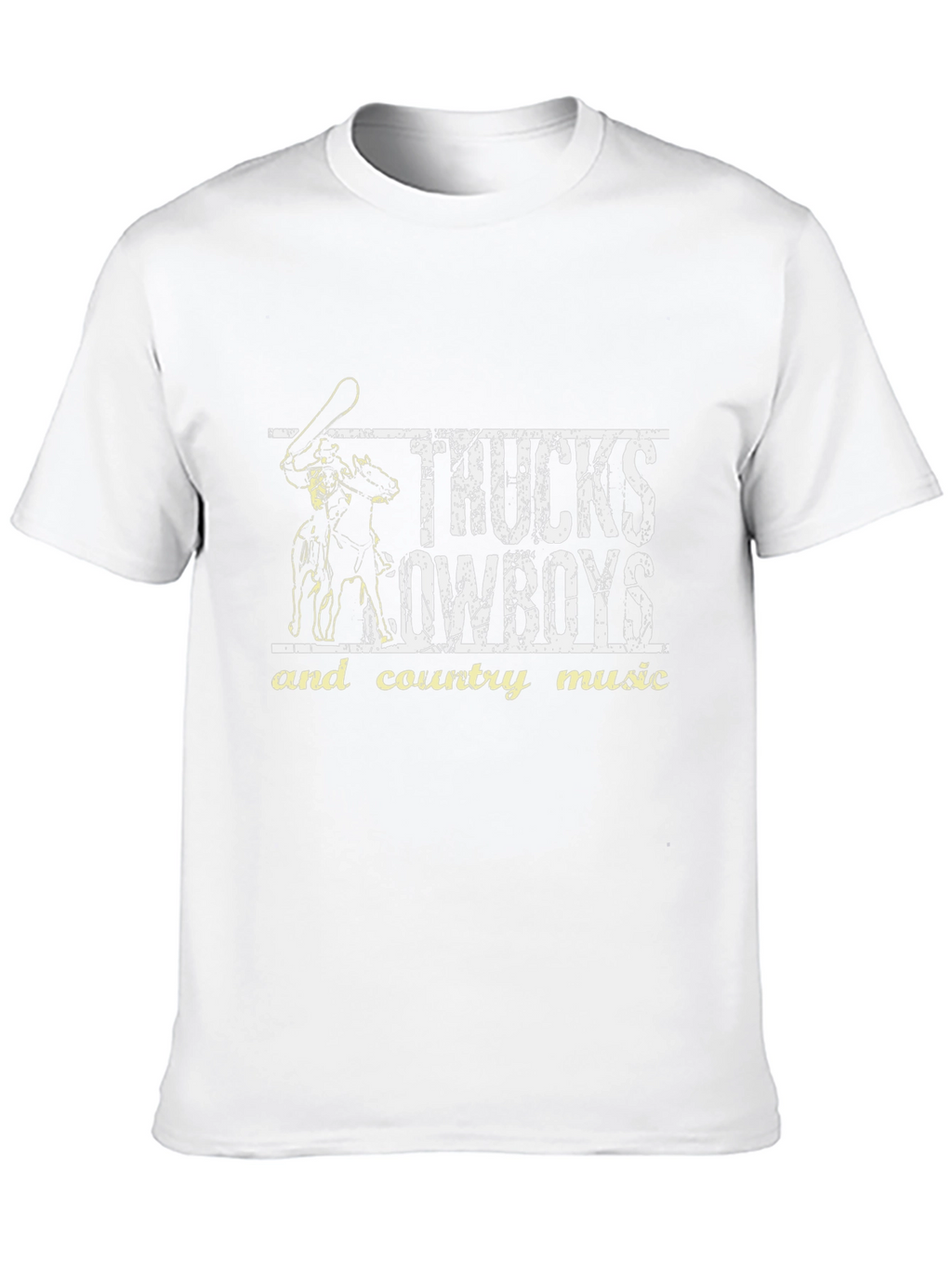 Trucks Cowboys Country Music Black Graphic Tee