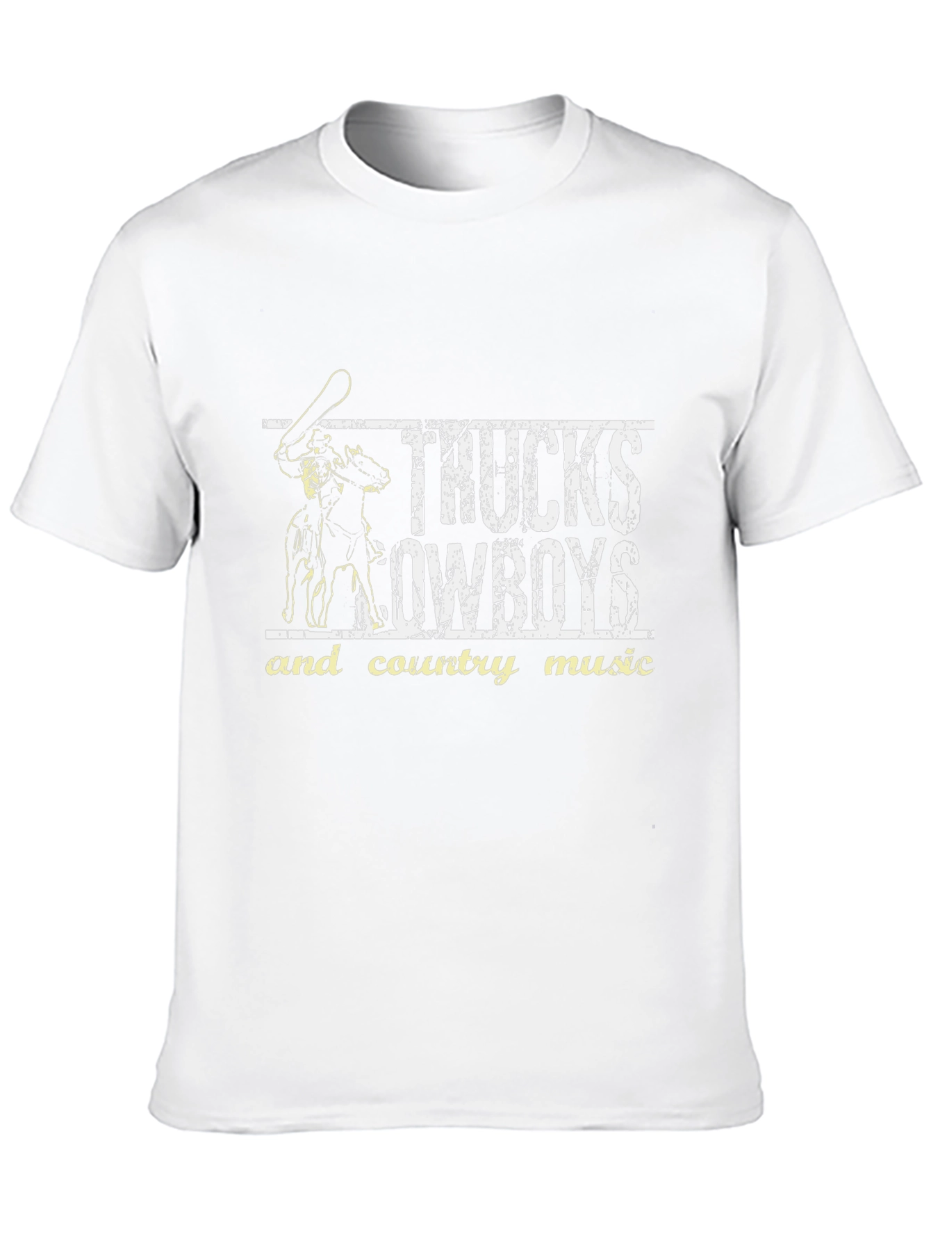 Trucks Cowboys Country Music Black Graphic Tee