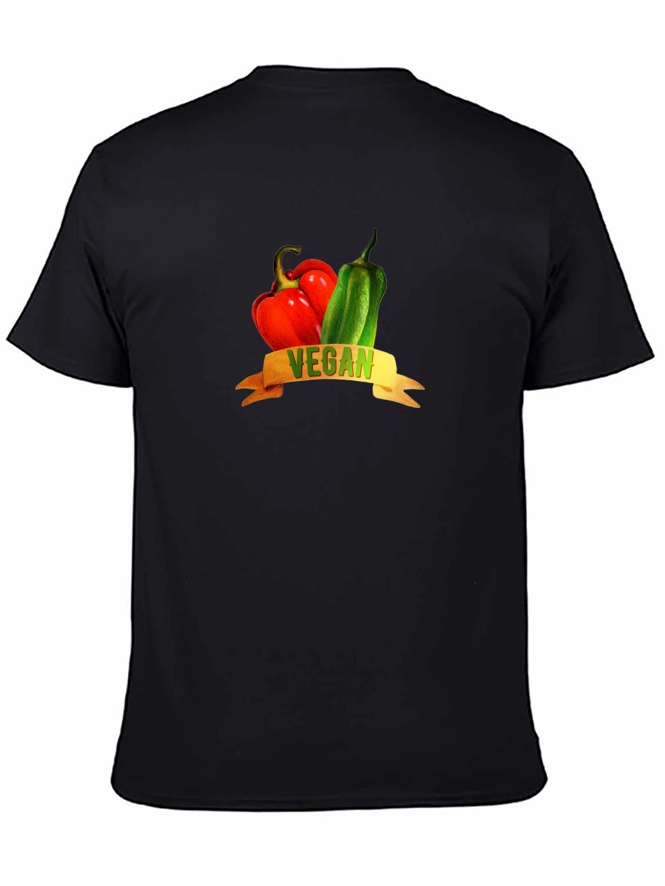 Vegan Peppers Graphic Tee - Black