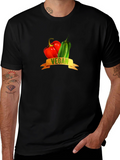 Vegan Peppers Graphic Tee - Black