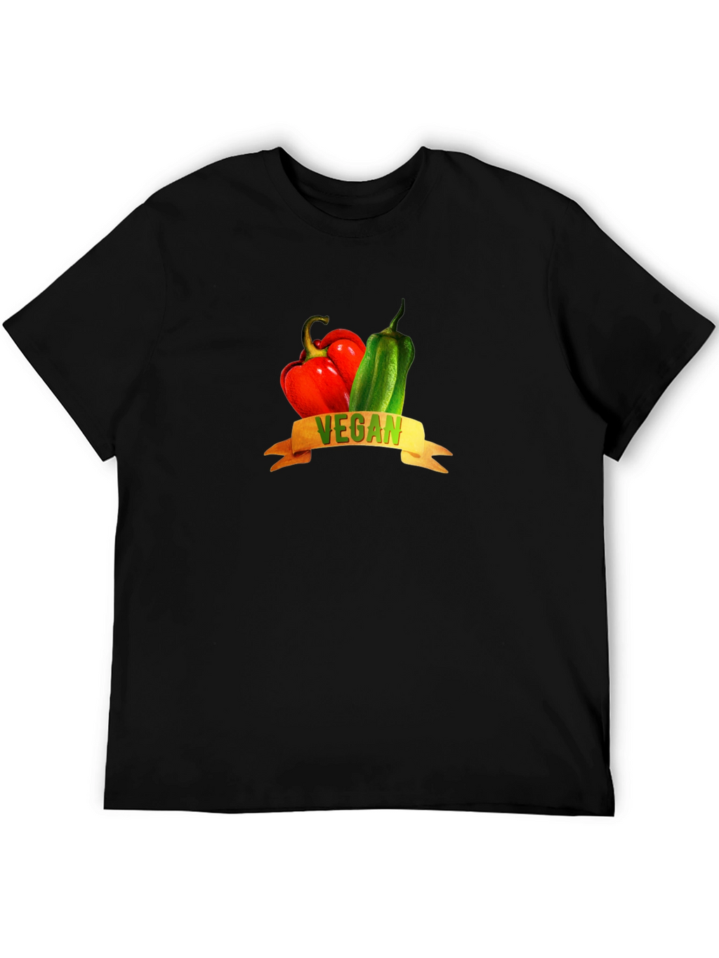 Vegan Peppers Graphic Tee - Black