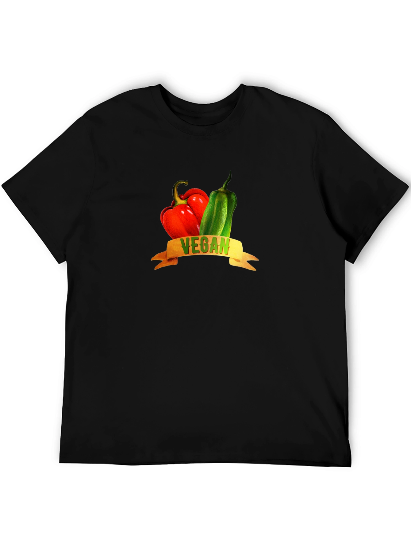Vegan Peppers Graphic Tee - Black
