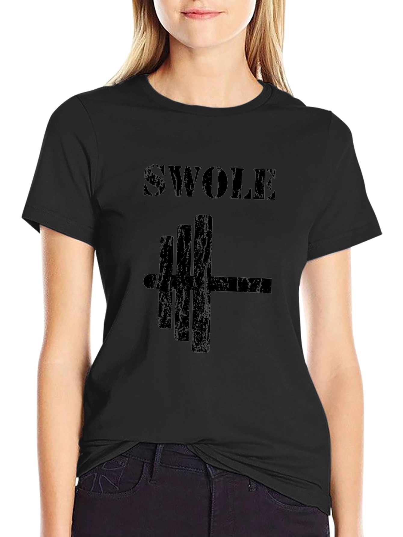 Swole Graphic Black T-Shirt
