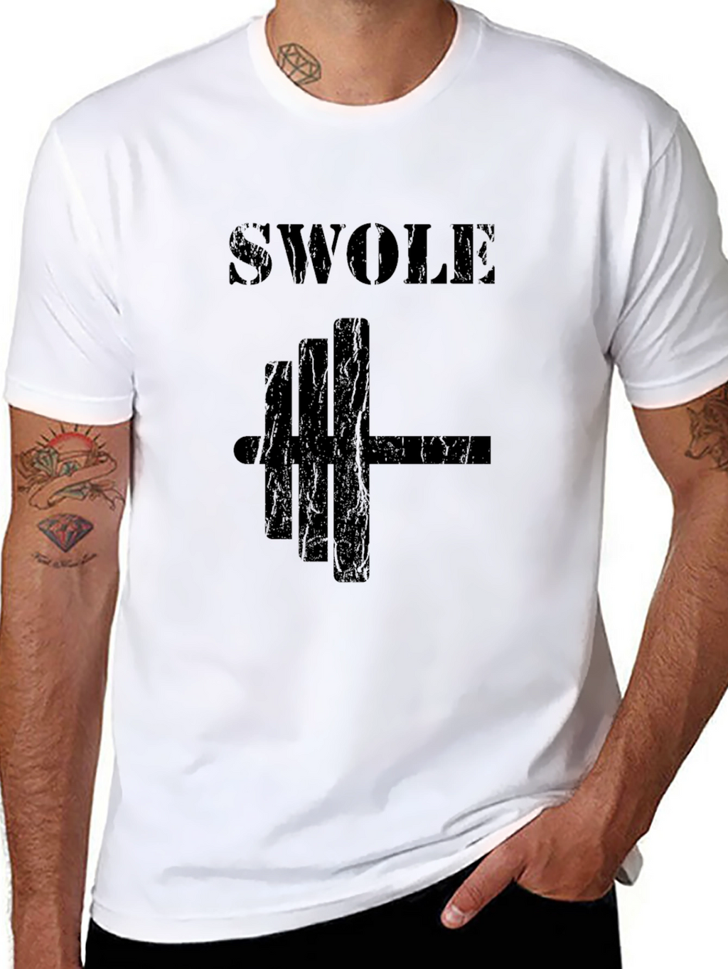 Swole Graphic Black T-Shirt