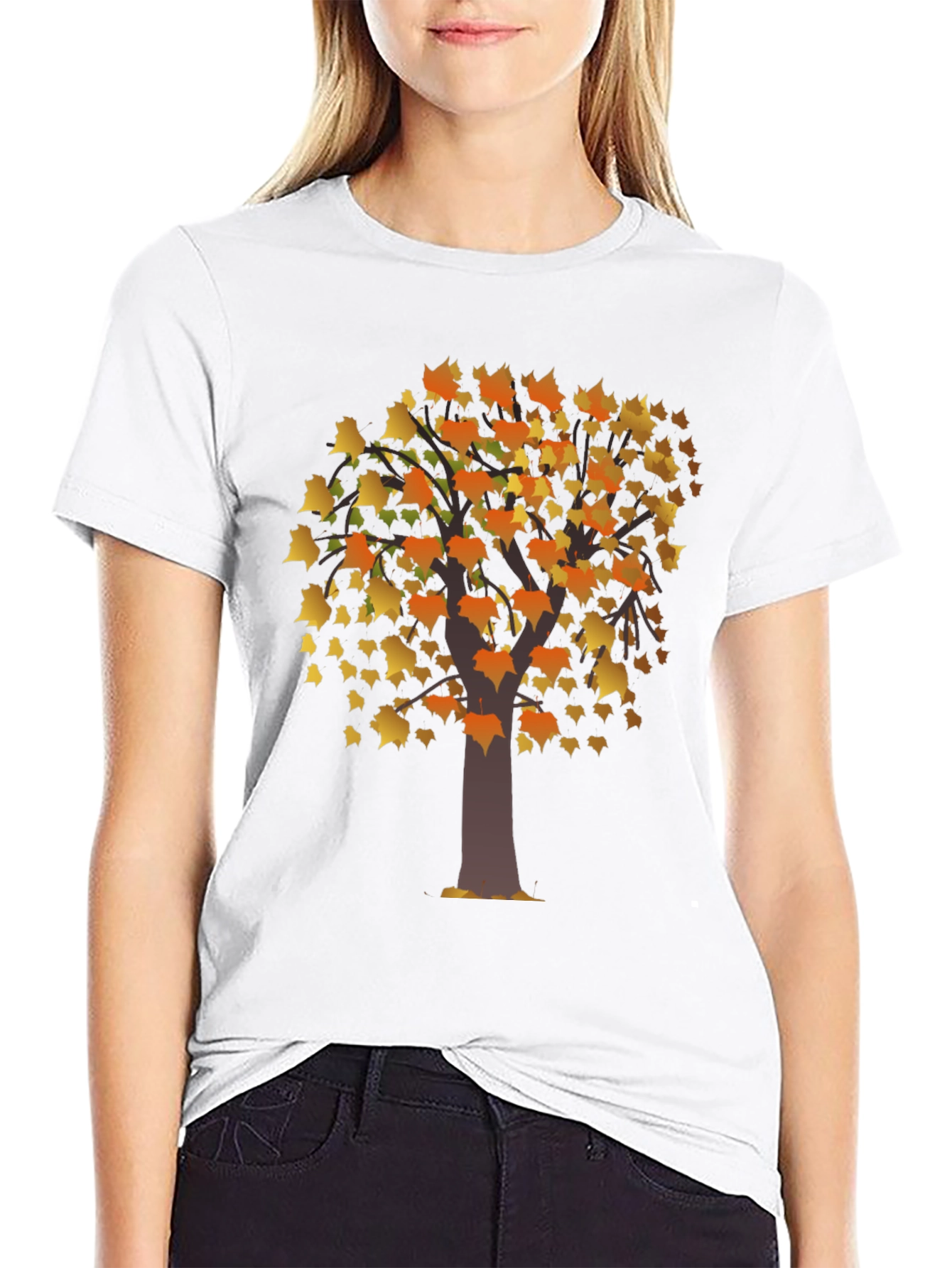 Autumn Tree Graphic Tee - Fall Season Apparel