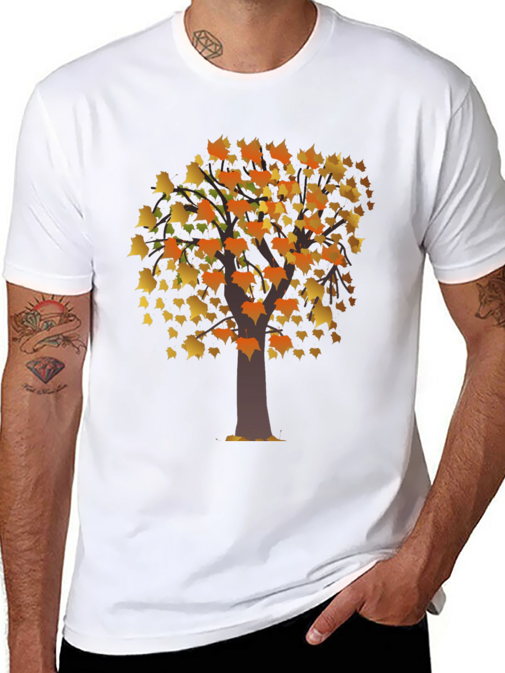Autumn Tree Graphic Tee - Fall Season Apparel