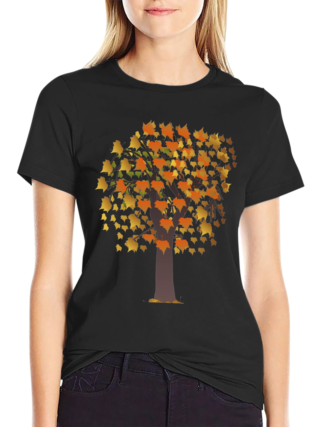 Autumn Tree Graphic Tee - Fall Season Apparel