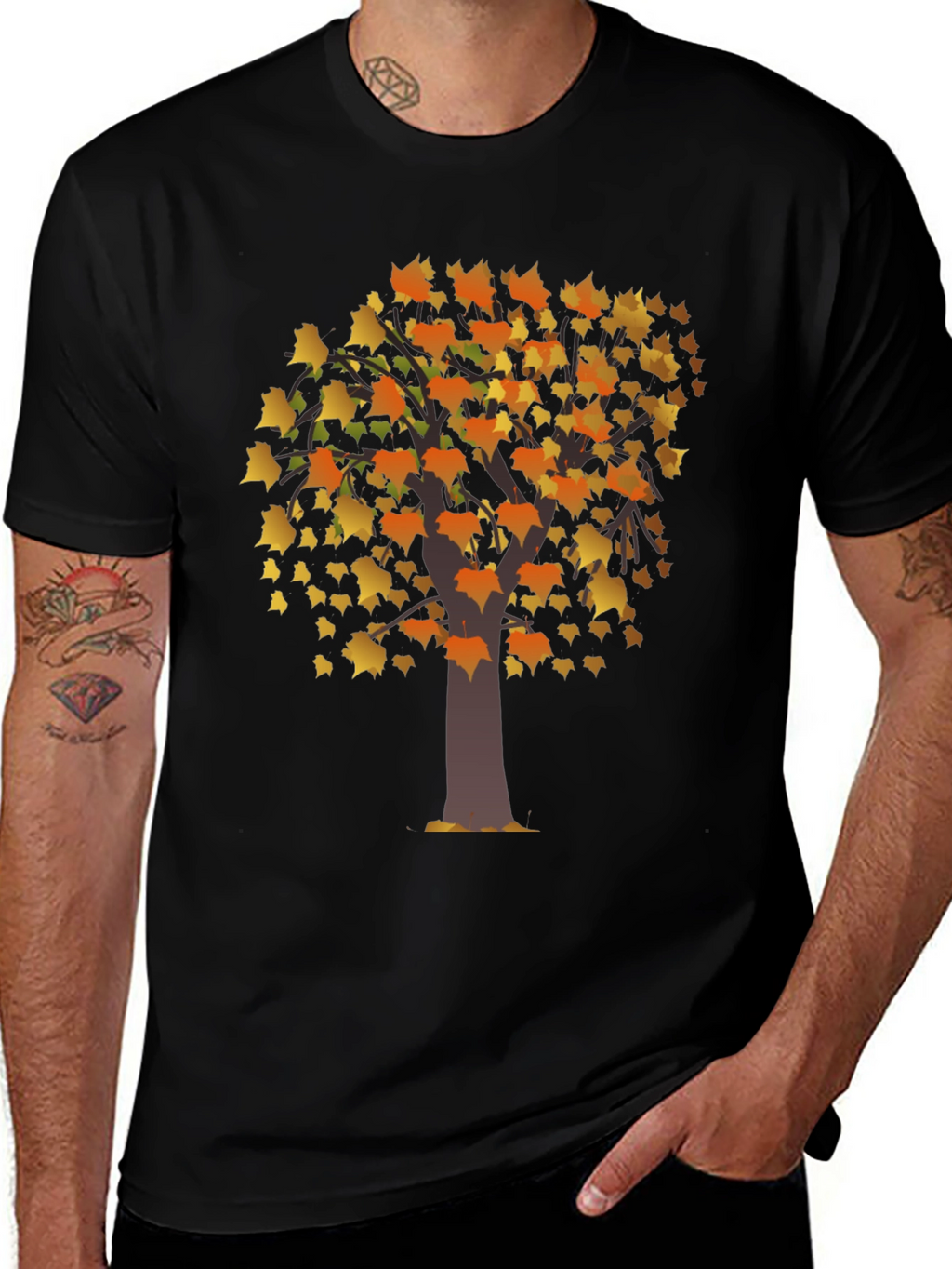 Autumn Tree Graphic Tee - Fall Season Apparel
