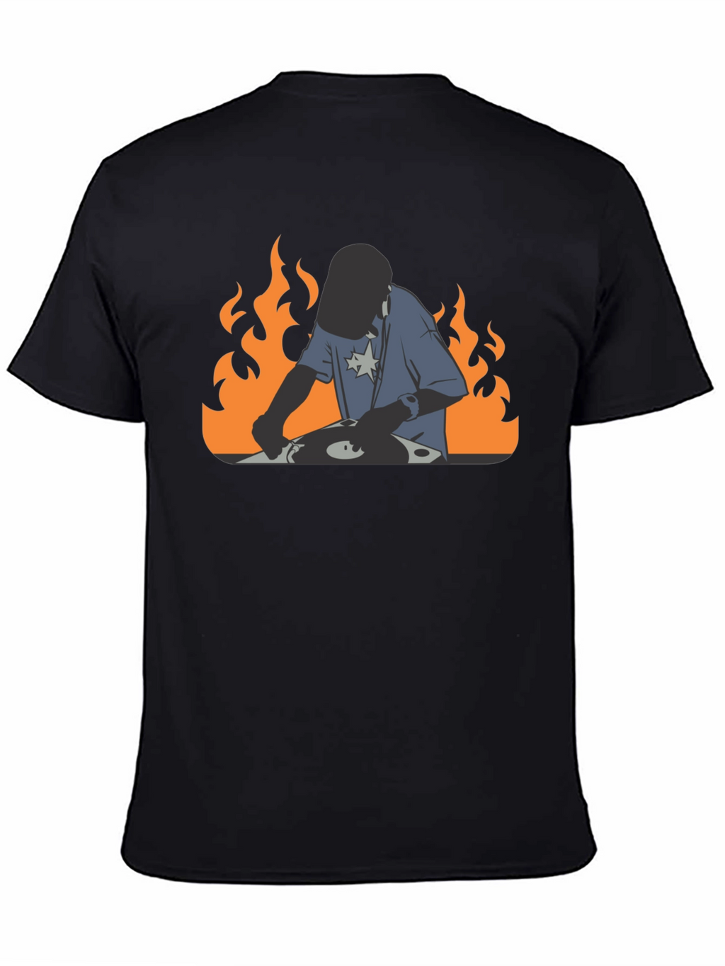 DJ on Fire Black T-Shirt