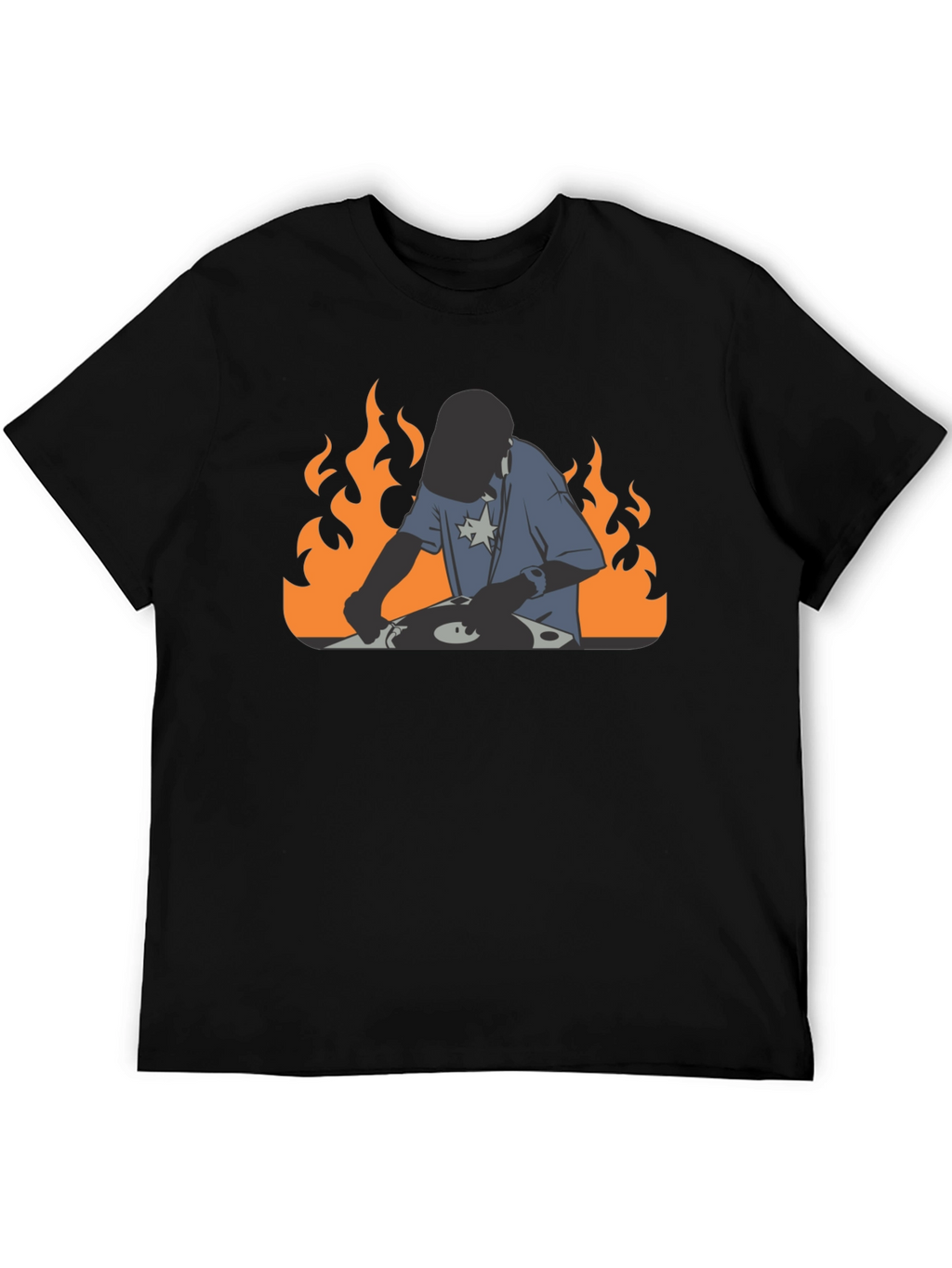 DJ on Fire Black T-Shirt