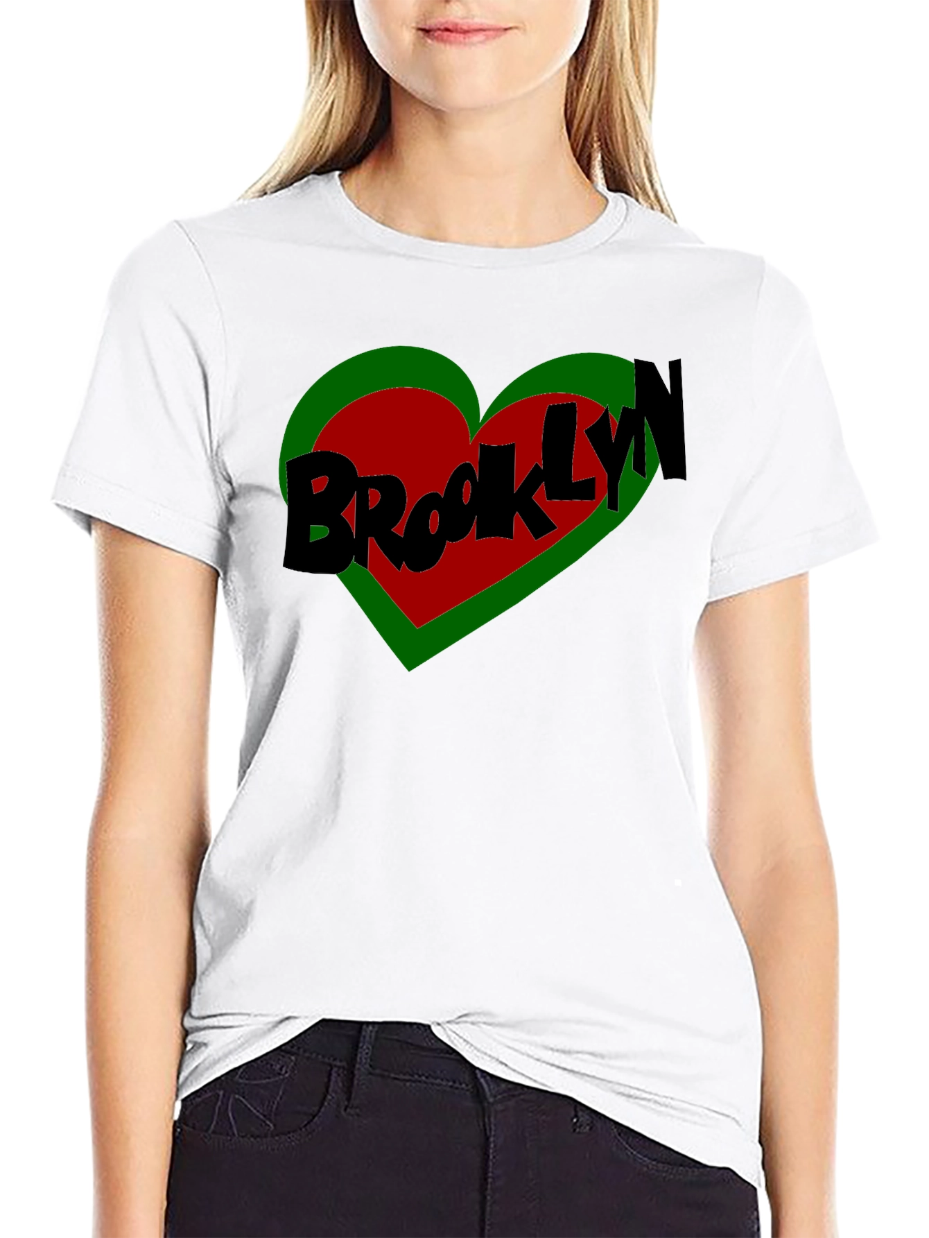 Brooklyn Heart Graphic Tee - Stylish Black T-Shirt