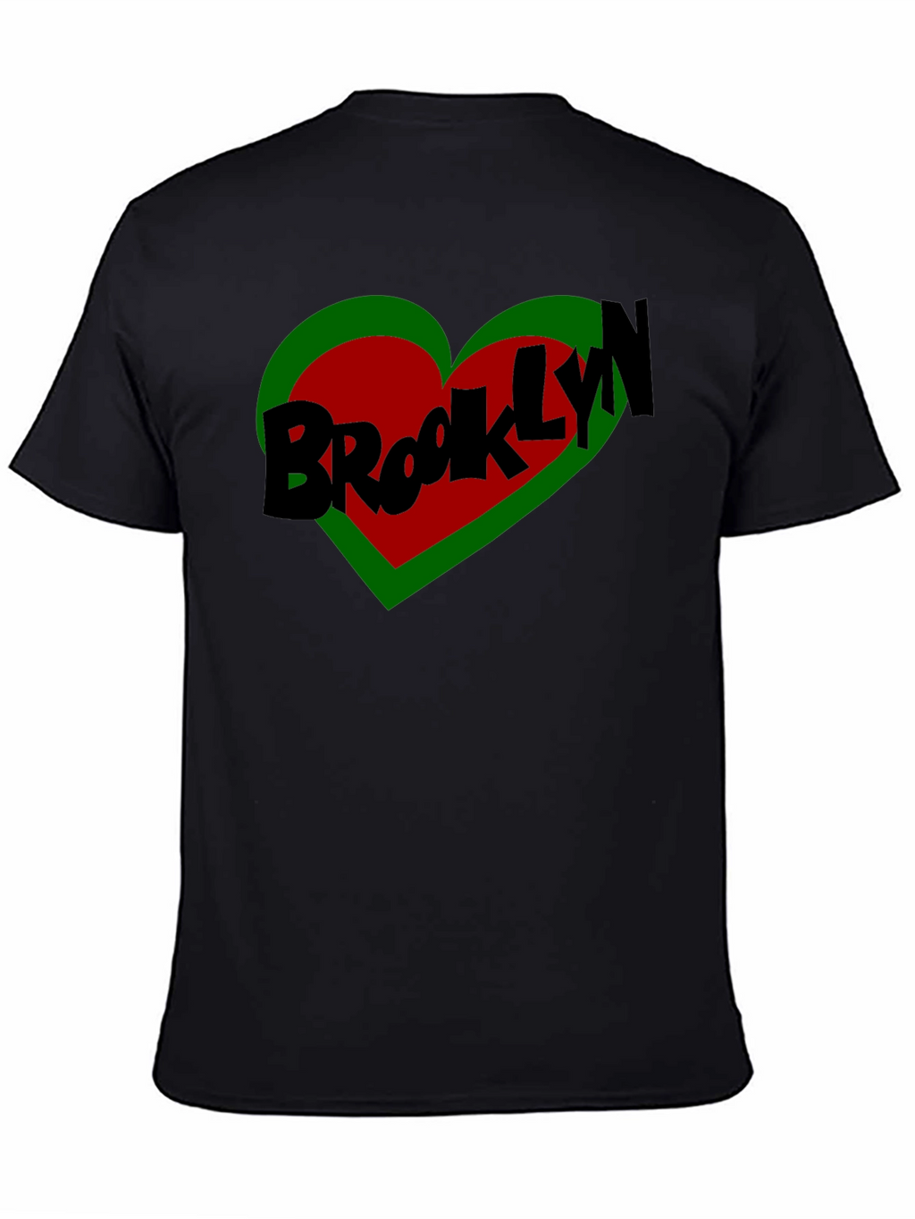 Brooklyn Heart Graphic Tee - Stylish Black T-Shirt