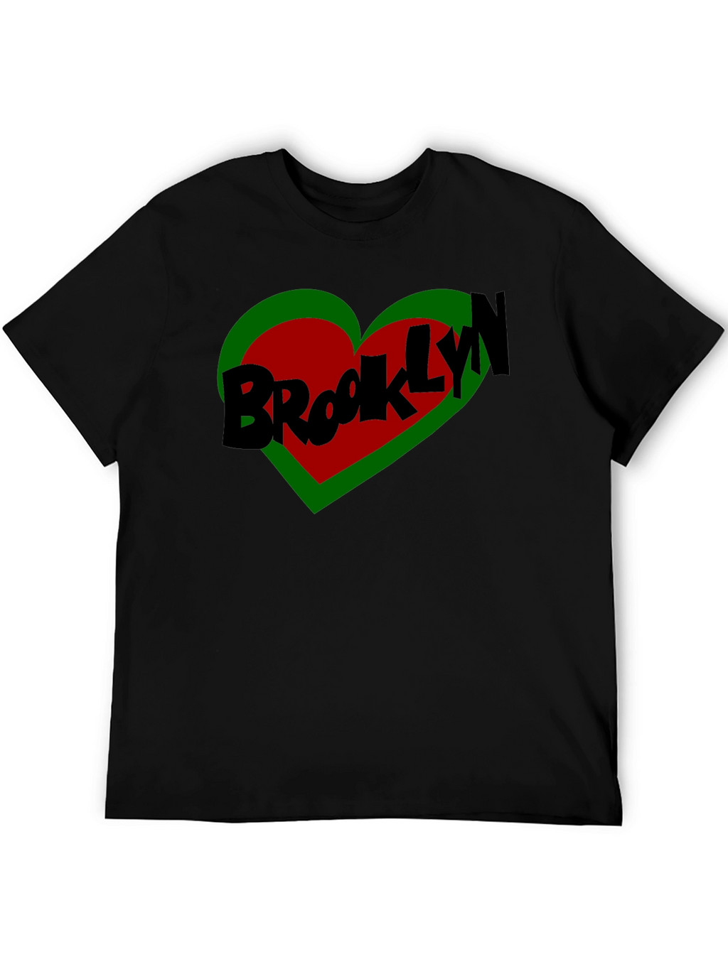 Brooklyn Heart Graphic Tee - Stylish Black T-Shirt