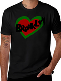 Brooklyn Heart Graphic Tee - Stylish Black T-Shirt
